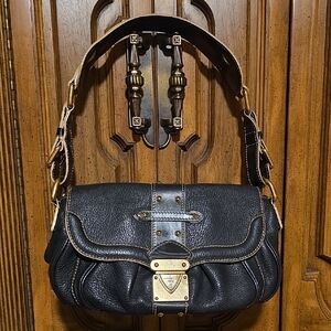 Louis Vuitton Black and Gold Shoulder Bag